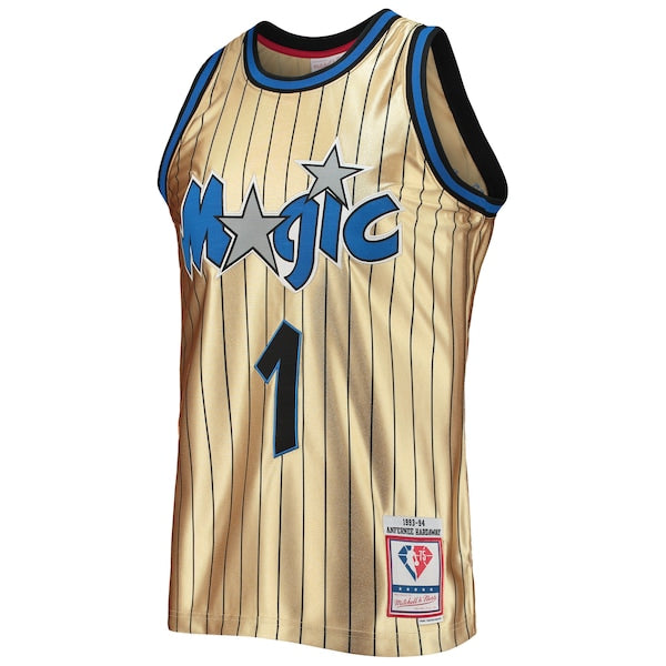 Penny Hardaway Orlando Magic 75th Anniversary 1993/94 Hardwood Classics Swingman Jersey - Gold - Image 3
