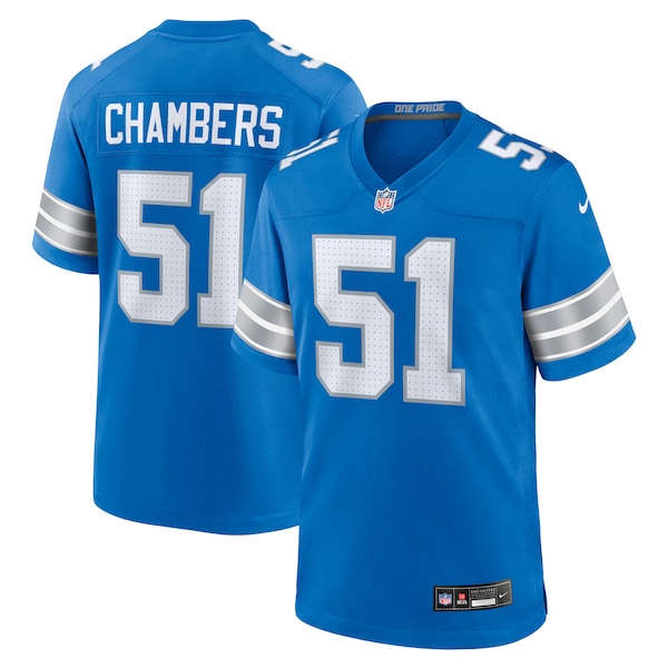 Steele Chambers Detroit Lions Nike Game Jersey - Blue