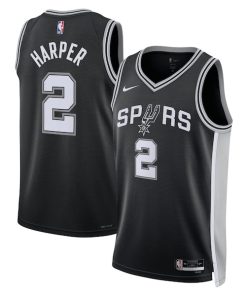 Dylan Harper San Antonio Spurs Nike Unisex 2025 NBA Draft First Round Pick Swingman Jersey - Icon Edition - Black