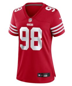 Alternative view of Mykel Williams San Francisco 49ers Nike Women's Team Game Jersey -  Scarlet