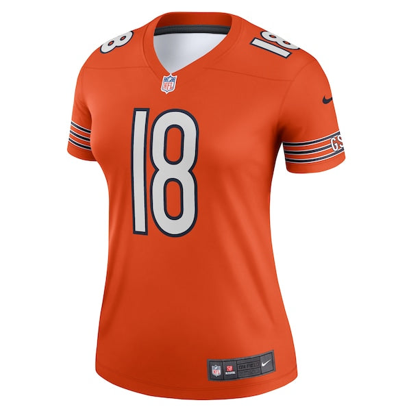Caleb Williams Chicago Bears Nike Women's Alternate Legend Player Performance Top - Orange/Navy - Image 3