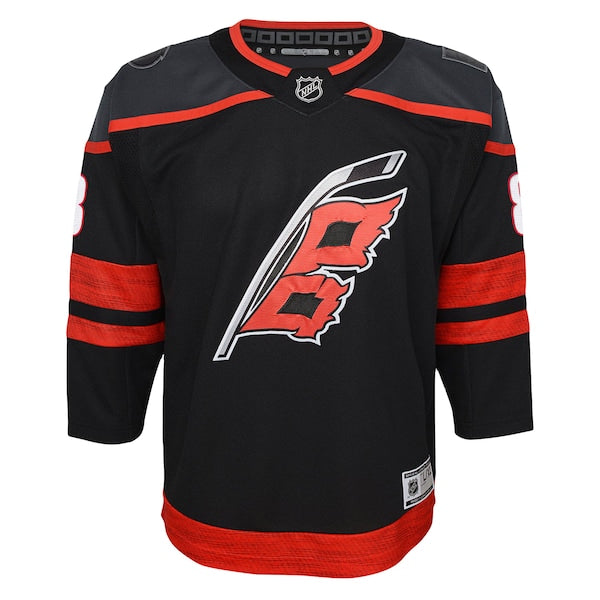 Brent Burns Carolina Hurricanes Youth 2022/23 Home Premier Player Jersey - Black - Image 2