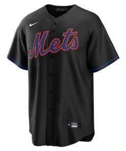 Alternative view of Francisco Lindor New York Mets Nike Alternate Replica Jersey - Black
