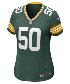 Alternative view of Zach Tom Green Bay Packers Nike Women's Player Game Jersey - Green