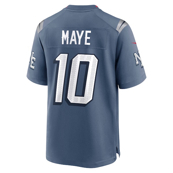Drake Maye New England Patriots Nike 2025 Rivalries Collection Game Jersey - Storm Blue - Image 3