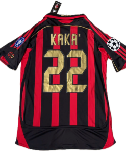 Kaka AC Milan 06-07 Retro Vintage Soccer Jersey Champions League UCL - Red/Black