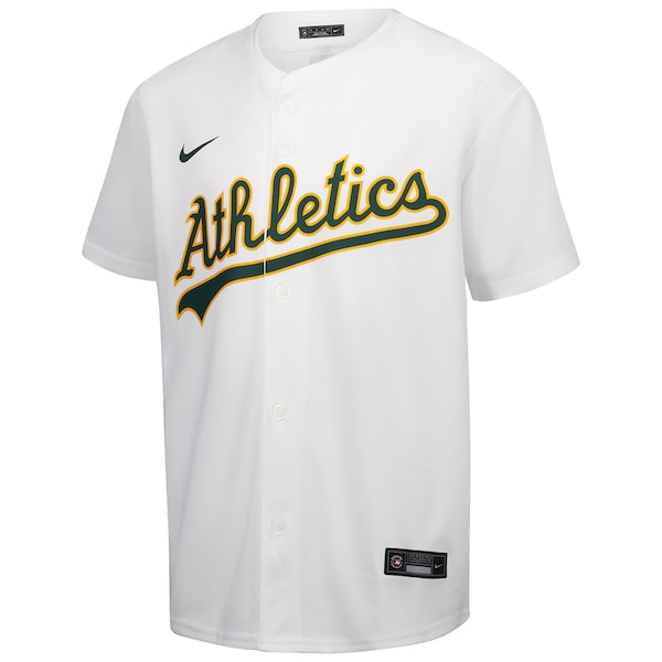 Athletics Nike Youth Home Game Jersey - White - Image 4