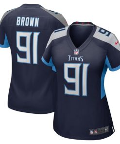Shakel Brown Tennessee Titans Nike Women's  Game Jersey -  Navy