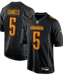 Jayden Daniels Men's Washington Commanders Nike Carbon Black Fashion Jersey - Black