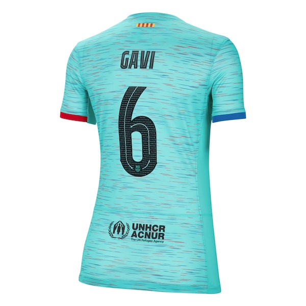 Gavi Barcelona Nike Women's 2023/24 Third Replica Jersey - Aqua - Image 3