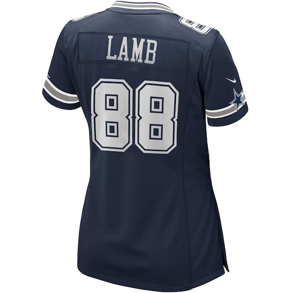 CeeDee Lamb Dallas Cowboys Nike Women's Game Jersey - Navy/White - Image 4
