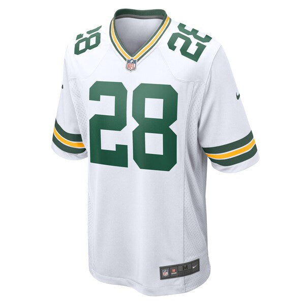 AJ Dillon Green Bay Packers Nike Game Player Jersey - White/Green - Image 5