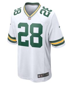 Alternative view of AJ Dillon Green Bay Packers Nike Game Player Jersey - White