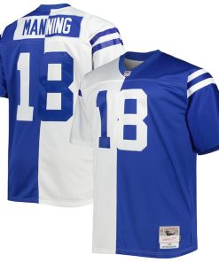 Peyton Manning Indianapolis Colts Big & Tall Split Legacy Retired Player Replica Jersey - White/Royal