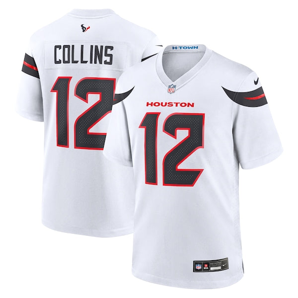 Nico Collins Houston Texans Nike Game Jersey - White/Red/Navy - Image 2