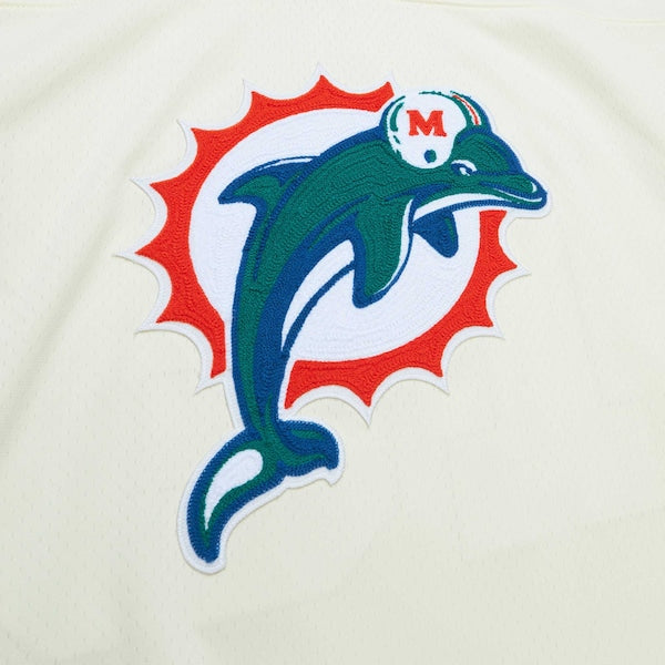 Dan Marino Miami Dolphins Chainstitch Legacy Jersey - Cream - Image 5