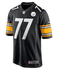 Alternative view of Broderick Jones Pittsburgh Steelers Nike 2023 NFL Draft First Round Pick Game Jersey - Black