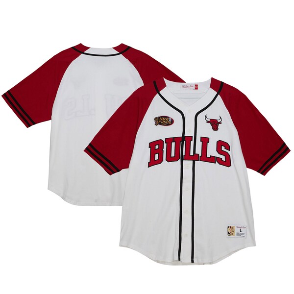 Chicago Bulls Practice Day Baseball Jersey - White - Image 2
