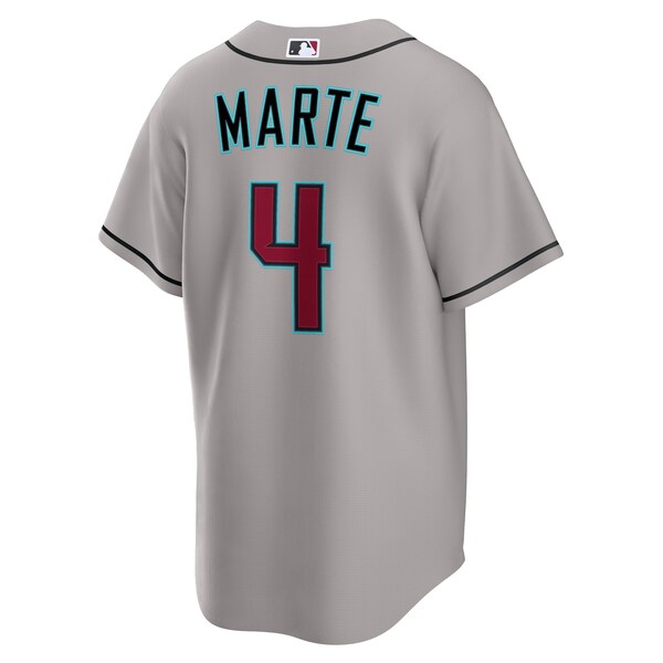 Ketel Marte Arizona Diamondbacks Nike Road Replica Jersey - Gray/Cream - Image 4