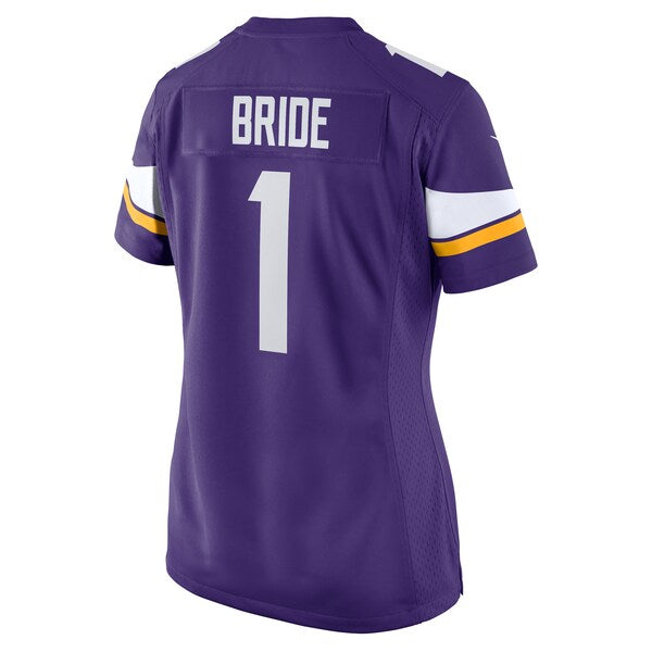 Number 1 Bride Minnesota Vikings Nike Women's Game Jersey - Purple - Image 3