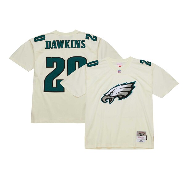Brian Dawkins Philadelphia Eagles Chainstitch Legacy Jersey - Cream - Image 2