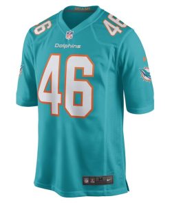 Alternative view of John Lovett Miami Dolphins Nike Game Player Jersey - Aqua