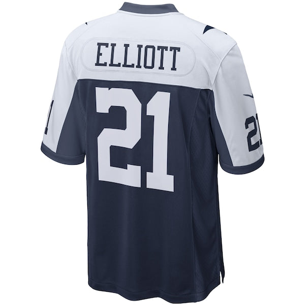 Ezekiel Elliott Dallas Cowboys Nike Alternate Game Team Jersey - Navy/White - Image 4