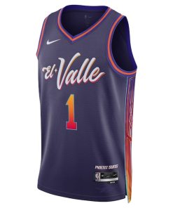 Alternative view of Devin Booker Phoenix Suns Nike Unisex 2023/24 Swingman Jersey - Purple - City Edition