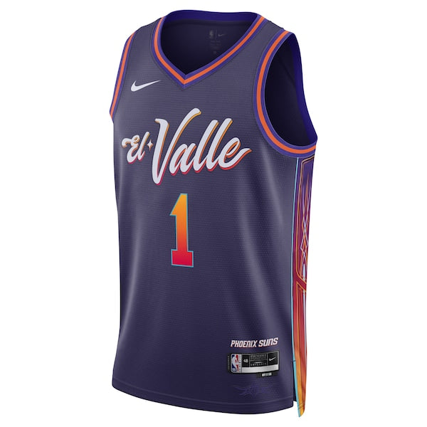 Devin Booker Phoenix Suns Nike Unisex 2023/24 Swingman Jersey - Purple - City Edition - Image 2
