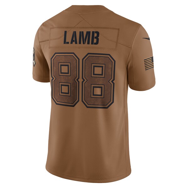 CeeDee Lamb Dallas Cowboys Nike 2023 Salute To Service Limited Jersey - Brown - Image 3