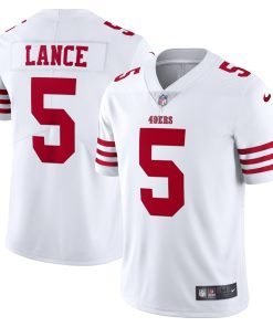 Alternative view of Trey Lance San Francisco 49ers Nike Vapor Limited Jersey - Scarlet/Red/White