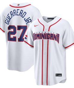 Vladimir Guerrero Jr. Dominican Republic Baseball Nike 2026 World Baseball Classic Home Stadium Jersey - White