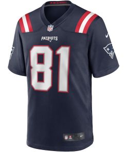 Alternative view of Randy Moss New England Patriots Nike Game Retired Player Jersey - Navy