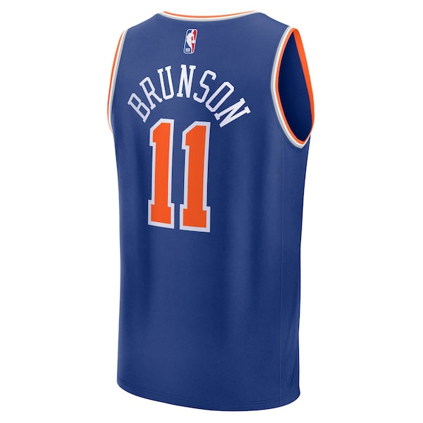 Jalen Brunson New York Knicks Youth Fast Break Replica Player Jersey - Icon Edition - Blue - Image 3