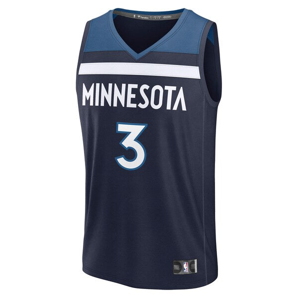Jaden McDaniels Minnesota Timberwolves Fast Break Replica Player Jersey - Icon Edition - Navy - Image 2