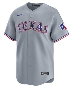 Alternative view of Jacob deGrom Texas Rangers Nike Road Limited Player Jersey - Gray