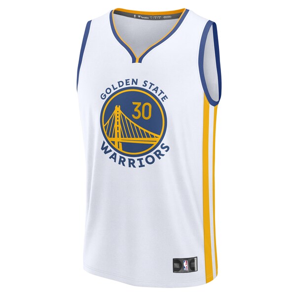 Stephen Curry Golden State Warriors Youth Fast Break Replica Jersey - Association Edition - White - Image 2