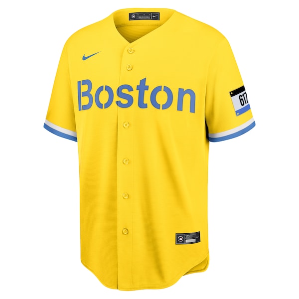 J.D. Martinez Boston Red Sox Nike City Connect Replica Player Jersey - Gold - Image 2