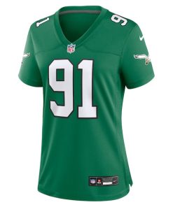 Alternative view of Fletcher Cox Philadelphia Eagles Nike Women's Alternate Game Jersey - Kelly Green
