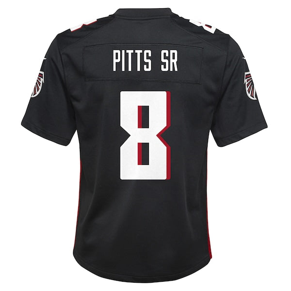 Kyle Pitts Sr. Atlanta Falcons Nike Youth Team Game Jersey - Black - Image 3