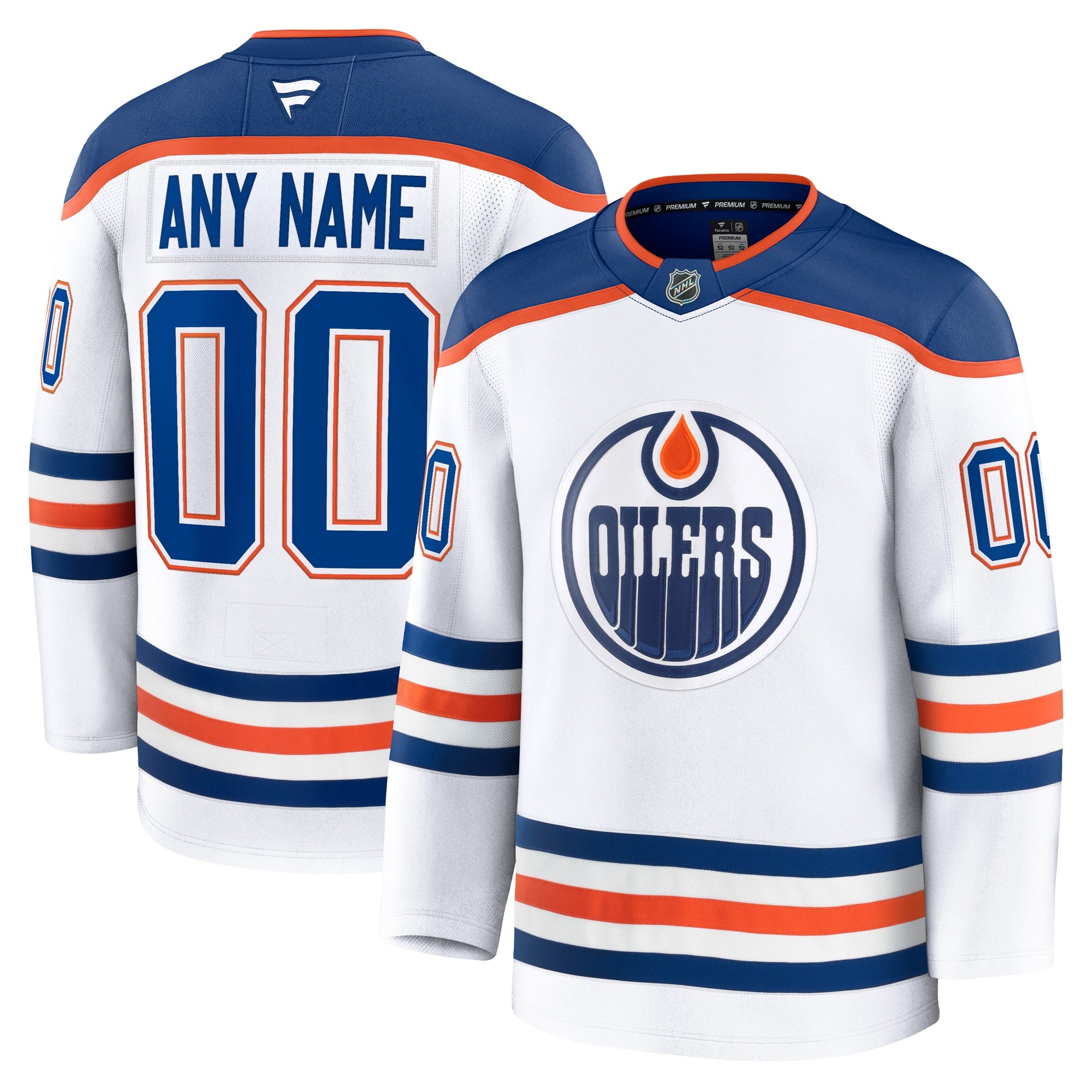 Edmonton Oilers Alternate Premium Custom Jersey - Light Beige/Royal/White - Image 8
