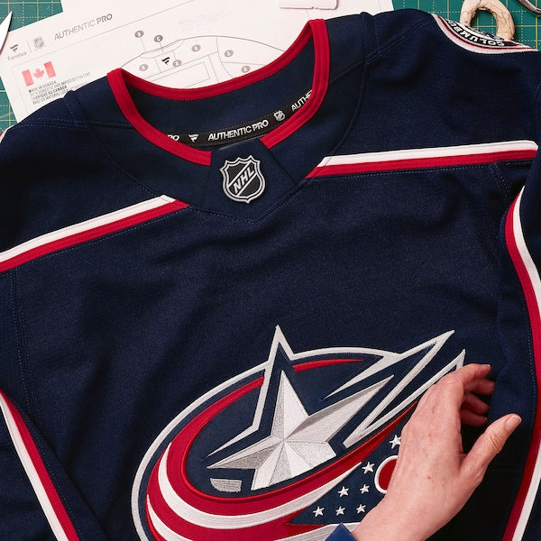 Columbus Blue Jackets Home Authentic Pro Custom Jersey - Navy - Image 6