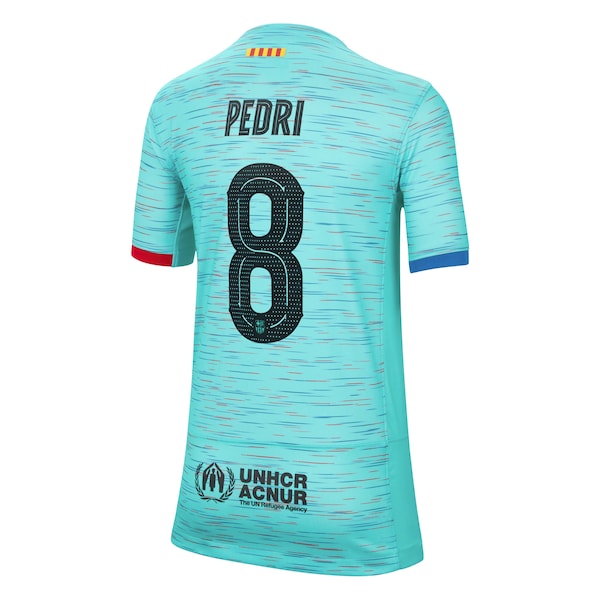 Pedri Barcelona Nike Youth 2023/24 Third Replica Jersey - Aqua - Image 3