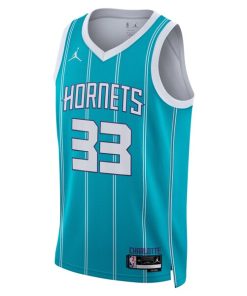 Alternative view of Liam McNeeley Charlotte Hornets Jordan Brand Unisex Swingman Jersey - Teal - Icon Edition