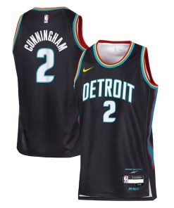Cade Cunningham Detroit Pistons Nike Youth 2025/26 City Edition Swingman Jersey - Black