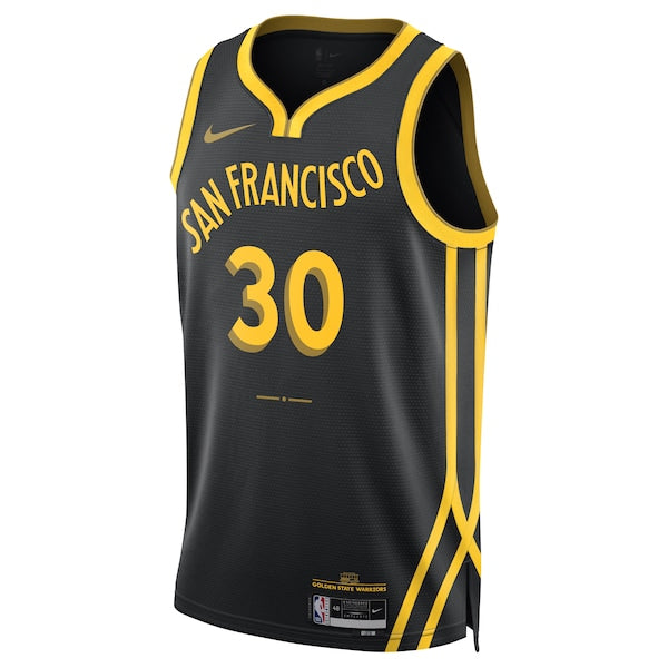 Stephen Curry Golden State Warriors Nike Unisex 2023/24 Swingman Jersey - Black - City Edition - Image 2
