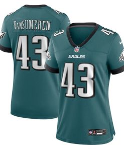 Ben VanSumeren Philadelphia Eagles Nike Women's Team Game Jersey - Midnight Green