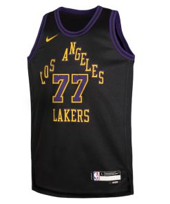 Alternative view of Luka Don?i? Los Angeles Lakers Nike Youth 2025/26 City Edition Swingman Jersey - Black