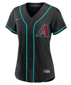 Alternative view of Arizona Diamondbacks Nike Women's Alternate Replica Jersey - Black