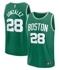 Hugo Gonzalez Boston Celtics  2025 NBA Draft First Round Pick Fast Break Replica Jersey - Icon Edition - Kelly Green